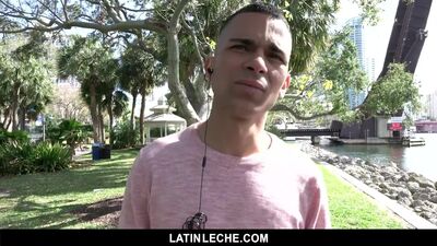Latin Leche - Broke Latin Stud Sucks and Fucks Random Stranger for Cash