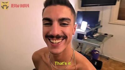 A handsome horny male gives pleasure to his daddy Rawman